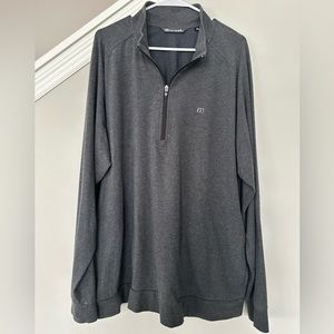 Travis Mathew dark gray quarter-zip pullover in excellent condition!